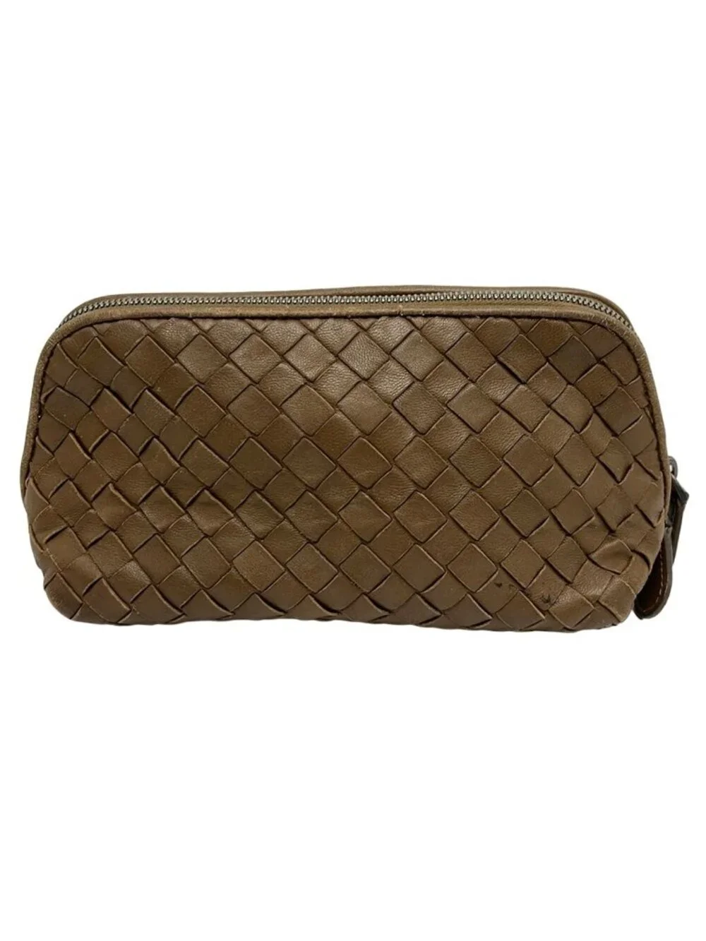 Bottega Veneta Pouch Intrecciato Brown Leather